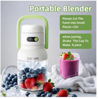 Zhenmi Portable Juicer Electric Fruit Juicer Blender Travel Bottle Rechargeable