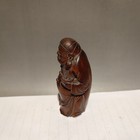 Vintage Wood Wooden Carved Carving Figure Statue Folk Art Chinese Sculpture Gift
