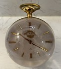 Vintage Imhof Swiss 8 Day Ball Clock Lucite brass Universal Pictures Mca