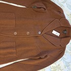 Talbots Merino Wool Sweater Blazer Russet Brown Size Petite P Never Worn 