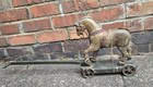 Victorian Hand Made Wood Pony Pull Along Horse Circa 1880 Rare Real Horse Hair