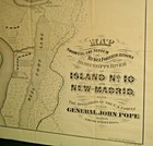 Civil War Map 1862 John Pope Rebel Fortifications Mississippi New Madrid Isle 10