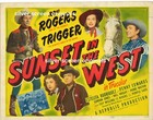 Sunset In The West 8x Original Us Lobby Cards Triggers Roy Rogers Signed 1950