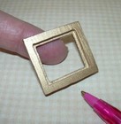 Miniature Fancy Small  almost  Square Gold Frame  4 - Dollhouse Miniatures 1 12