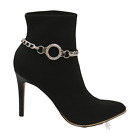 Women Silver Metal Boot Chain Bracelet Shoe Classy Circle Charm Classic Anklet