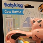 Nwt Vintage Baby King Infant Baby Cow Toy Rattle Bpa Free Easy Grasp 0-18 Months