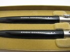 Vintage Parker Ballpoint Pen   Pencil Set Black   Stainless Exxon Usa   Box 1980