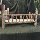 Primitive Antique Folk Art Craft Wooden Doll Crib One Of A Kind  17 5    X 10 5   