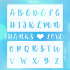 8 Pieces Calligraphy Letter Number Stencil Reusable Template Cursive Alphabet