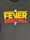 Adidas T-shirt Mens M Wnba Fever Basketball Long Sleeve Crew Black Graphic Tee