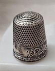 Ornate Antique Sterling  Simon Bros  Siilver Thimble Size 13