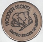 Pioneer Park  500 Depot  Annandale  Minnesota  Token  Buffalo Wooden Nickel