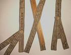 Civil War Suspenders Tea Dyed Blue Ticking Hand Sewn Union Confederate