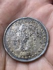  1881 Colombia 50 Centavos  bogota Mint   Au Condition 