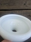 Antique Dentist Dental Spitton Sink Milk Glass 8 5  Rolled Top Edge