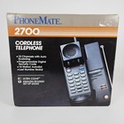 Vintage Phonemate 2700 Telephone Cordless Black 1993 Phone