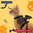 Cat Harness And Leash With Bat Wings  Escape Proof Leash  m 