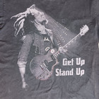 Vintage Bob Marley T Shirt Mens 2xlt Black With Rhinestones Tee