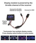 Rc Accessories Functional Tachometer  Lcd Display 1 14inch  Rpm   Speed Gauge 