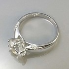 2 00ct Round Natural Diamond Solid 14k White Gold Luxurious Engagement Ring