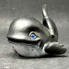 Thomas Dam Whale Bank Made In Denmark Piggy Bank No Key - Rare - Vintage