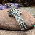 New Solid Sterling Silver Celtic Cross Necklace Irish Ireland Scottish 925