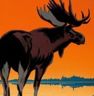Canadian Pacific 1950 Moose Canada s Big Game Vintage Poster Print Travel  Art