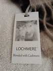 Nwt Lochmere 100  Cashmere Scarf Natural Medley Plaid Fringe 60  Unisex Scot