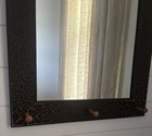 Vintage 90   s Wall Mirror With Shelf Hallway Country Cottagecore Pegs Usa Black