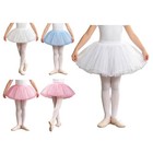 Girls Princess Dance Ballet Dress-up Skirts Velvet Dancewear Layered Tutu Mini