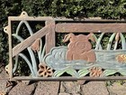 Vintage Cast Iron Pigs Bench  Victorian Style Cast Iron Garden Settee Back Part
