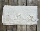 Pottery Barn Kids European Linen Bow Crib Skirt White Nwt ob