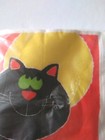 Vintage Halloween Hallmark Black Cat Beverage Napkins  16  10 x 9 7 8 
