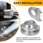 Universal 2  Aluminum Swivel Base Floor Mount With 2 1 2  Steering Column Drop