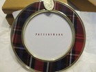 Pottery Barn 2024 Round Red Stewart Plaid Frame Ornament Christmas Nib