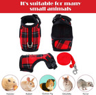 2 Pieces Guinea Pig Harness And Leash With Safety Bell Adjustable Hamster Ferret