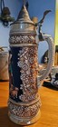 Vintage German Beer Stein  2 Liter 16  Tall  Dbgm On Lid