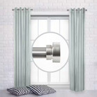 12 In  - 20 In  Side Window Curtain Rod In Satin Nickel  set Of 2 