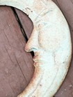 Vintage Crescent Moon Cast Iron Hook Wall Hanger Garden Art 10 5  Large Hook