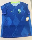 Nike Brazil Cbf Soccer Jersey Blue Volt Mens Size Xxl Nwt Dri-fit Brasil