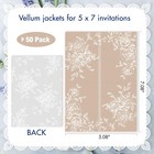 50 Pack Pre-folded Vellum Jackets For 5x7 Invitations azaza Translucent Invit   