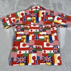 Epcot Center World Wide Services Showcase Flags Cast Member Shirt Uniform 2xs