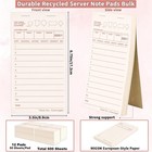 12 Pack Recycled Server Guest Note Pads  3 5x6 75in  Total 600 Sheets pink Print