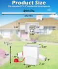 Wadeo Rain Barrel Diverter Fits For 2 x 3  Standard Downspout With 5ft Hose