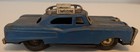 Vintage Tin Toy Limousine Japan Friction Car Blue Taxi 1950s 1960s
