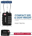 2 Pack Tsa Approved Travel Luggage Locks  4-digit Metal Cable Combination Suitca