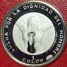 1971 El Salvador 1 Colon Silver Proof Dali Woman Image  la Fecundidad  Rare 16mm