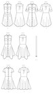 Sewing Pattern Womens Clothes Shirt-dress Button-down Sleeveless Plus Size 7351