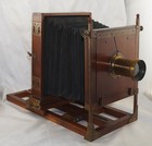 E    H t  Anthony 6 1 2 X 8 1 2 Novel View Camera W  Brass Lens   Holder