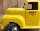 Vintage All American Toy Co  Yellow Timber Toter Pressed Steel Logging Truck   T